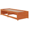 Wachsbraunes Schlafsofa Legarde 80x200cm (Kiefer)