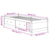 Beigefarbenes Schlafsofa Legarde 90x190cm (Kiefer)