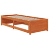 Wachsbraunes Schlafsofa Legarde 75x190cm (Kiefer)