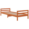 Braun-Beige Bettgestell Bitboaca 90x200cm (Kiefer)