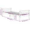 Braun-Beige Bettgestell Bitboaca 90x200cm (Kiefer)