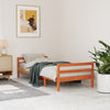 Braun-Beige Bettgestell Bitboaca 90x200cm (Kiefer)