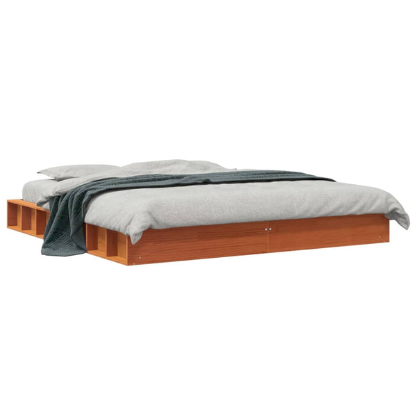 Wachsbrauner Bettrahmen Sabia 200x200cm (Kiefer)