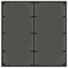 Schwarzer Gartentisch Teodosea 90x90x75cm (Polyrattan mit Glasplatte)