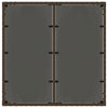 Brauner Gartentisch Teodosea 90x90x75cm (Polyrattan mit Glasplatte)