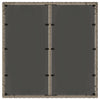 Grauer Gartentisch Teodosea 90x90x75cm (Polyrattan mit Glasplatte)