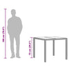 Grauer Gartentisch Teodosea 90x90x75cm (Polyrattan mit Glasplatte)