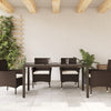 Brauner Gartentisch Teodosea 150x90x75cm (Polyrattan)