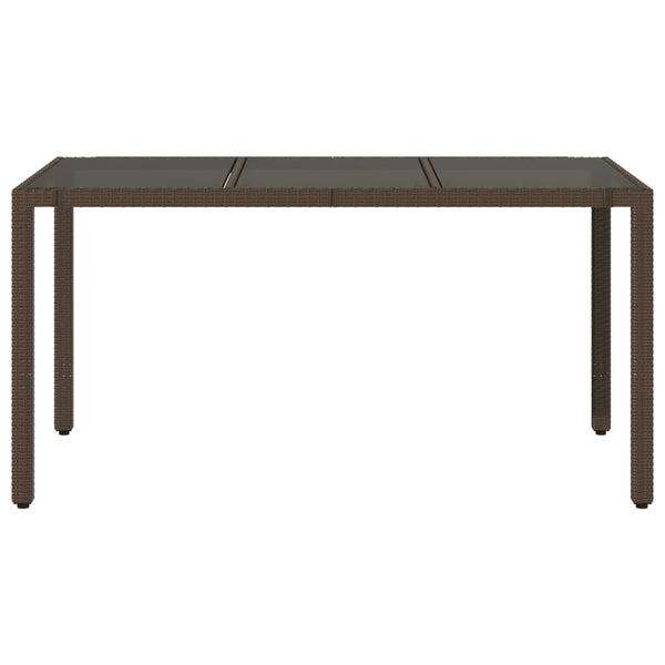 Brauner Gartentisch Teodosea 150x90x75cm (Polyrattan)