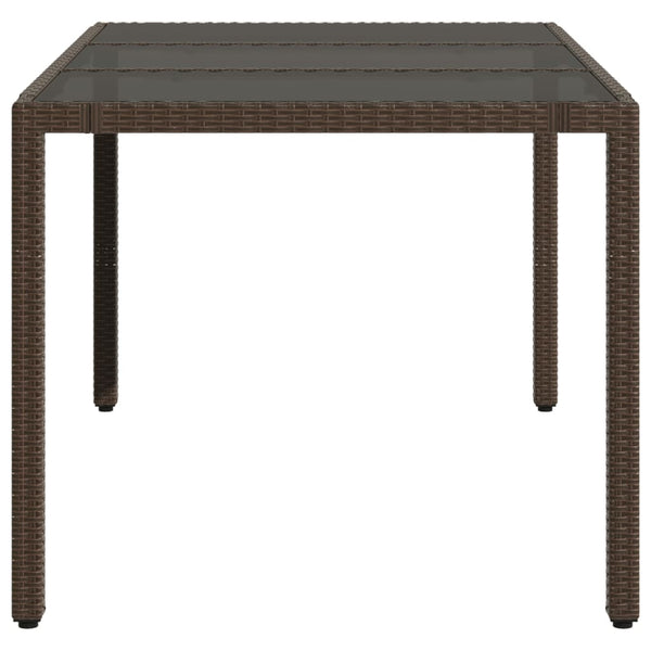 Brauner Gartentisch Teodosea 150x90x75cm (Polyrattan)
