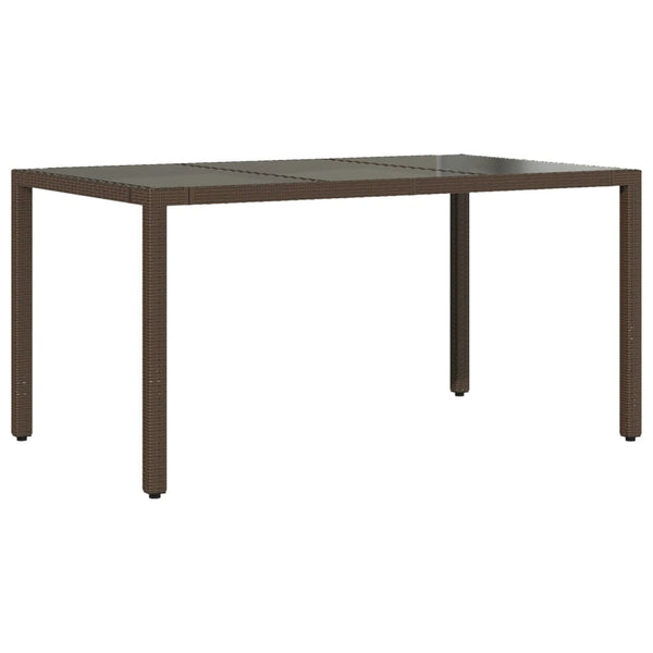 Brauner Gartentisch Teodosea 150x90x75cm (Polyrattan)