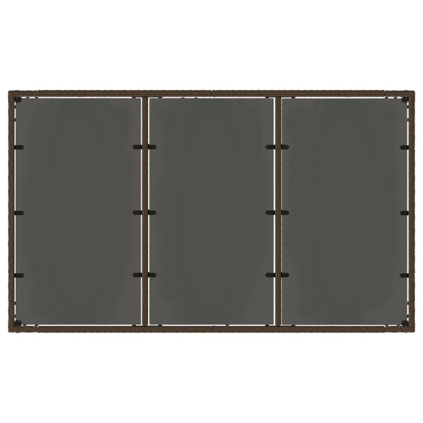 Brauner Gartentisch Teodosea 150x90x75cm (Polyrattan)