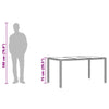 Brauner Gartentisch Teodosea 150x90x75cm (Polyrattan)