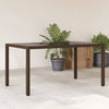 Brauner Gartentisch Teodosea 150x90x75cm (Polyrattan)