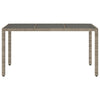 Grauer Gartentisch Teodosea 150x90x75cm (Polyrattan)