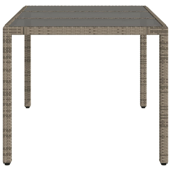 Grauer Gartentisch Teodosea 150x90x75cm (Polyrattan)