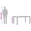 Grauer Gartentisch Teodosea 150x90x75cm (Polyrattan)