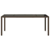 Brauner Gartentisch Teodosea 190x90x75cm (Polyrattan)