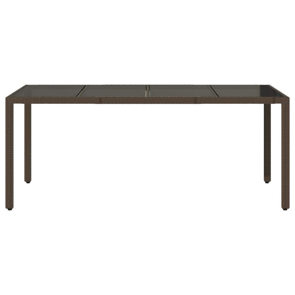 Brauner Gartentisch Teodosea 190x90x75cm (Polyrattan)
