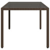 Brauner Gartentisch Teodosea 190x90x75cm (Polyrattan)