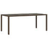 Brauner Gartentisch Teodosea 190x90x75cm (Polyrattan)