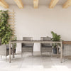Grauer Gartentisch Teodosea 190x90x75cm (Polyrattan)