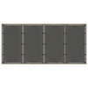 Grauer Gartentisch Teodosea 190x90x75cm (Polyrattan)