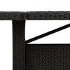 Schwarzer Gartentisch mit Akazienholzplatte Teodosea 240x90x75cm (Polyrattan)