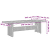 Schwarzer Gartentisch mit Akazienholzplatte Teodosea 240x90x75cm (Polyrattan)