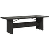Schwarzer Gartentisch Teodosea 240x90x75cm (Polyrattan)