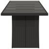 Schwarzer Gartentisch Teodosea 240x90x75cm (Polyrattan)