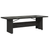 Schwarzer Gartentisch Teodosea 240x90x75cm (Polyrattan)
