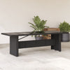 Schwarzer Gartentisch Teodosea 240x90x75cm (Polyrattan)