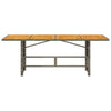 Grauer Gartentisch Akazie Tischplatte Naica 190x80x75cm (Polyrattan)