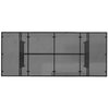 Schwarzer Gartentisch mit Glasplatte Naica 190x80x75cm (Polyrattan)
