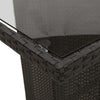 Schwarzer Gartentisch mit Glasplatte Naica 190x80x75cm (Polyrattan)