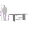 Schwarzer Gartentisch mit Glasplatte Naica 190x80x75cm (Polyrattan)