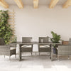 Grauer Gartentisch Naica 190x80x75cm (Polyrattan)