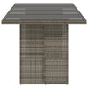 Grauer Gartentisch Naica 190x80x75cm (Polyrattan)