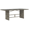 Grauer Gartentisch Naica 190x80x75cm (Polyrattan)
