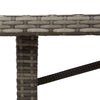 Grauer Gartentisch Naica 190x80x75cm (Polyrattan)