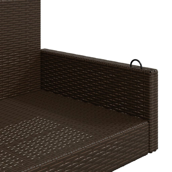 Ruskea keinupenkki Linica 119x56x48cm (polyrottinki)