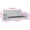 Ruskea keinupenkki Linica 119x56x48cm (polyrottinki)