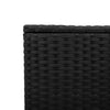 Schwarzer Gartentisch Tarabega 55x55x37cm (Polyrattan mit Glasplatte)