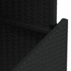 Schwarzer Gartentisch mit Glasplatte Dorus 100x55x73cm (Polyrattan)