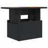 Schwarzer Gartentisch Dorus 100x55x73cm (Polyrattan und Akazienholz)