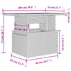 Schwarzer Gartentisch Dorus 100x55x73cm (Polyrattan und Akazienholz)