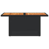 Schwarzer Gartentisch Dorus 100x55x73cm (Polyrattan und Akazienholz)