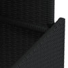 Schwarzer Gartentisch Dorus 100x55x73cm (Polyrattan und Akazienholz)
