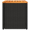 Schwarze Beistelltische Azimussan 55x34x37cm (2 Stück Polyrattan Holz)